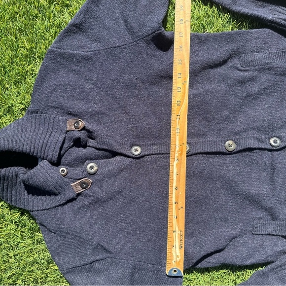 J. Lindeberg Blue Cardigan Sweater with Zipper - Picture 3 of 5